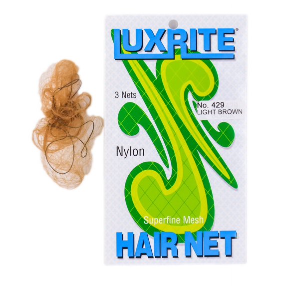 Option : Light Brown - 3/PK , Other Accessories: Luxrite Hair Net - Superfine Mesh , Hair Scalp Head - Pack of 3 w/ SLEEKSHOP Teasing Comb