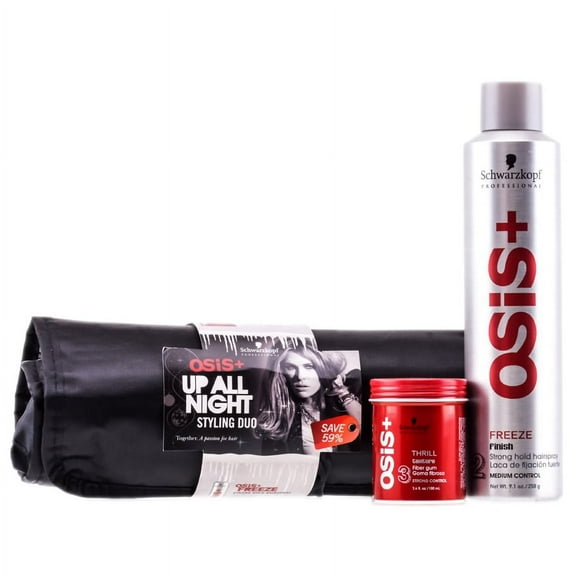 Option : Up All Night , Schwarzkopf Professional OSIS Holiday Pack Hair - Pack of 1 w/ Sleek Teasing Comb