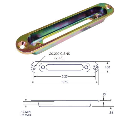 Optional Faceplate for Round Face Mortise Locks