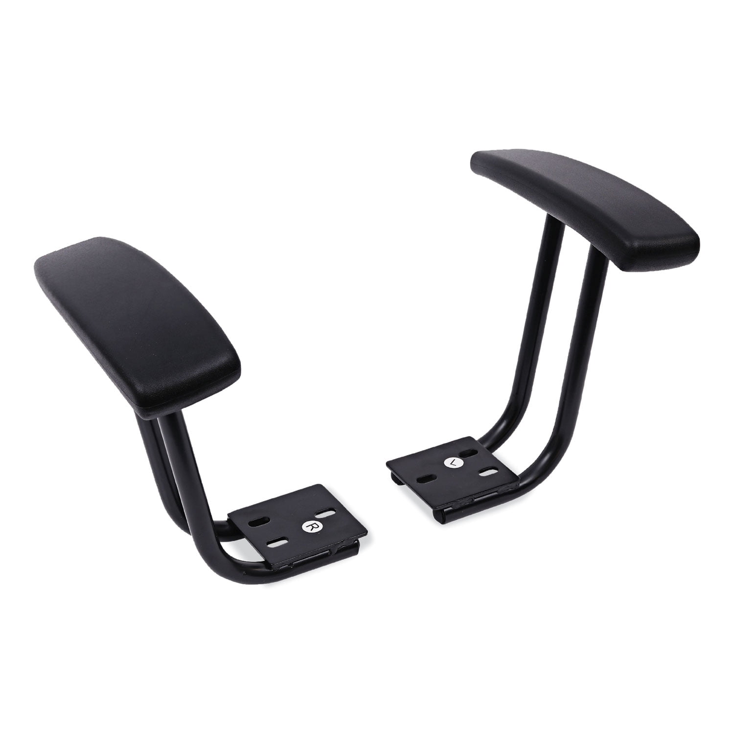Essentia Comfort Black Fixed T-Arms for Office Chairs with Soft PU Caps