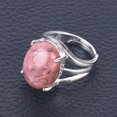 thumbnail image 1 of Women's Natural Stone Ring Elegant Four Claw Inlaid Hollow Ellipse Alloy Ring Artificial Gem Semi Precious Stone Inlay Ring Daily Jewelry Gift For Women, 1 of 2