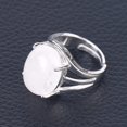 thumbnail image 1 of Women's Natural Stone Ring Elegant Four Claw Inlaid Hollow Ellipse Alloy Ring Artificial Gem Semi Precious Stone Inlay Ring Daily Jewelry Gift For Women, 1 of 2