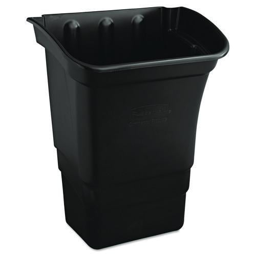 Optional Utility Cart Refuse/Utility Bin, 8 gal, Polyethylene, Black | Bundle of 2