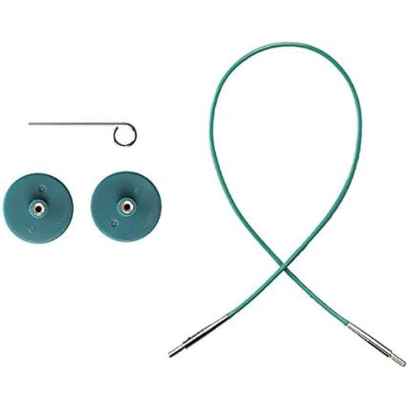 Options Interchangeable Circular Knitting Needle Cable - 16" Green