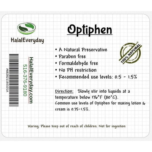 Optiphen - Soft and gentle Preservative 4 Oz Broad spectrum- Paraben-free - Formaldehyde free - Protection against microbial growth