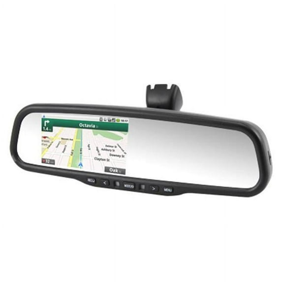 Optix 4.3 in. Rear View Mirror Monitor with Built-in DVR, Bluetooth & Wifi Phone Mirroring