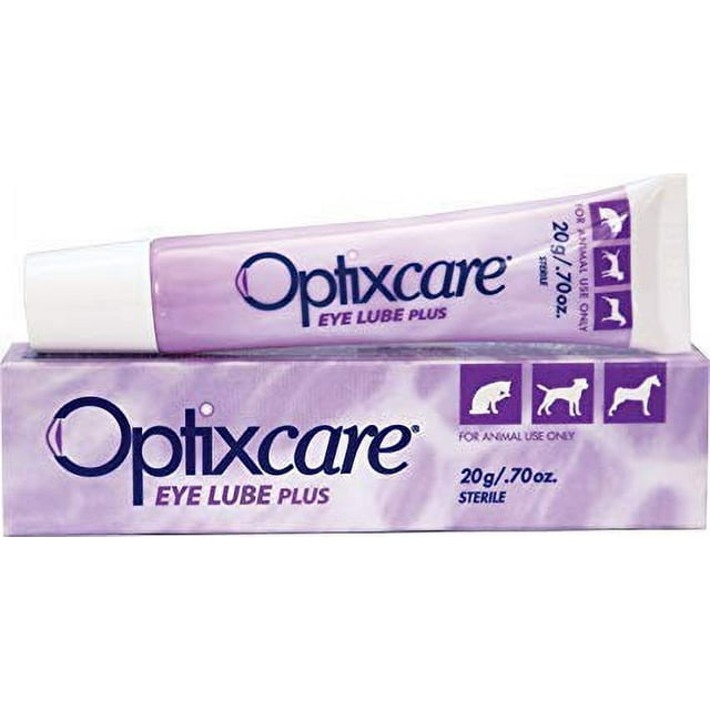 OptixCare Eye Lube Plus + Hyaluron 20g for Dog Cat Horses, Pack of 3
