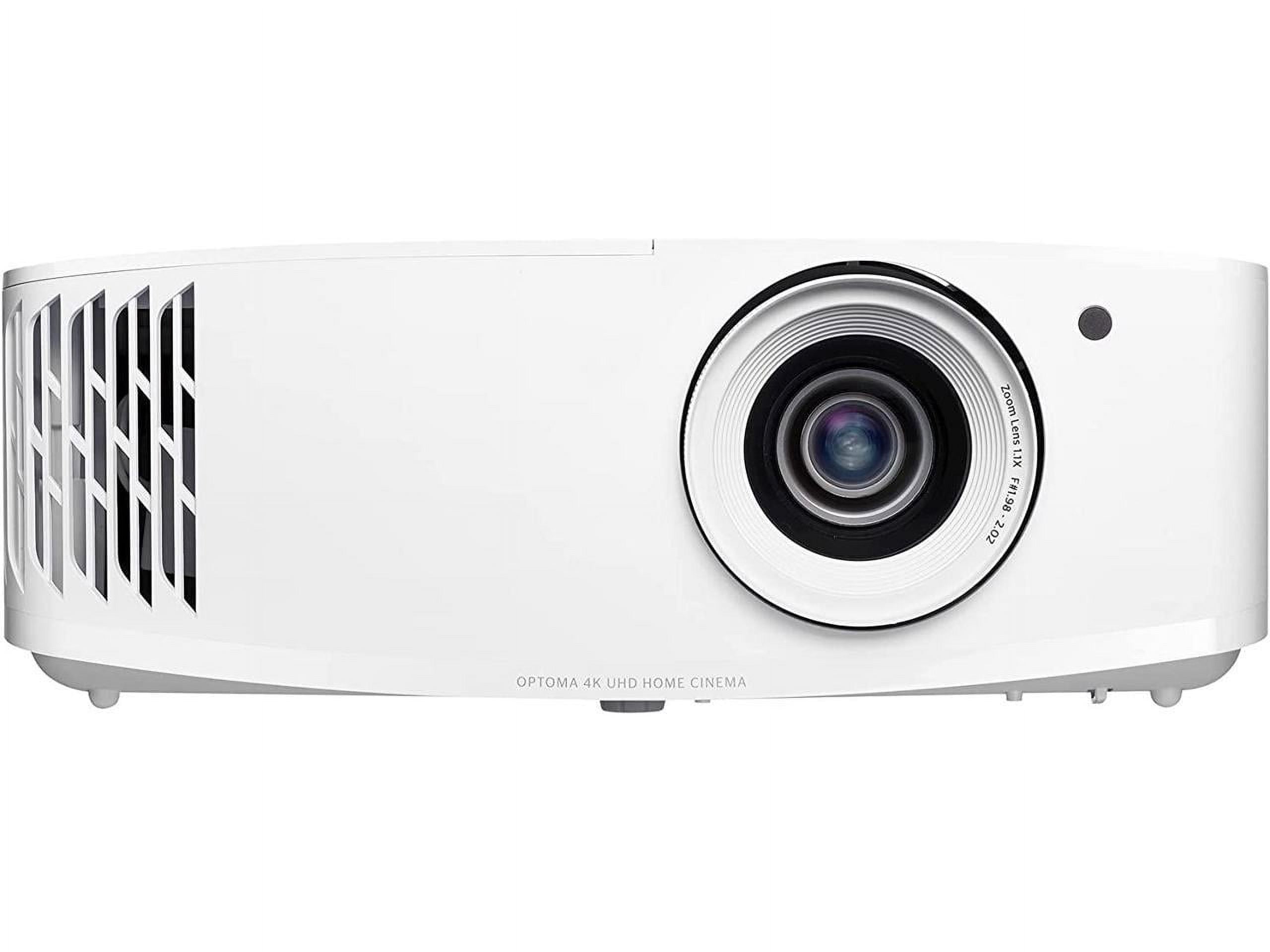 Optoma 4K UHD LED LP with RGBW Multimedia Projector, White, UHD35x