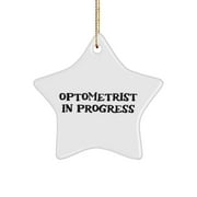 Optometrist in Progress Star Ornament, Optometrist Christmas Ornament, Nice Gifts for Optometrist from Coworkers, Optometry, Eye exam, Vision Test, Glasses, Contacts, Ophthalmologist