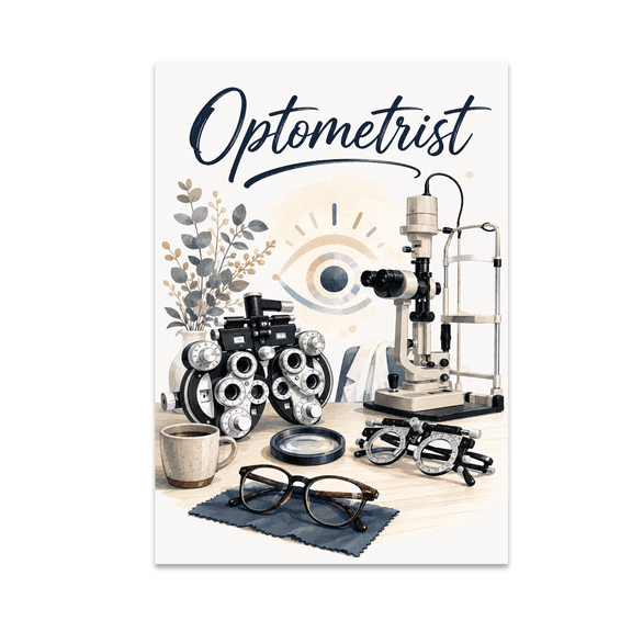 Optometrist Workplace Wall Art - Optometry Enthusiast - 13x19 Poster Print
