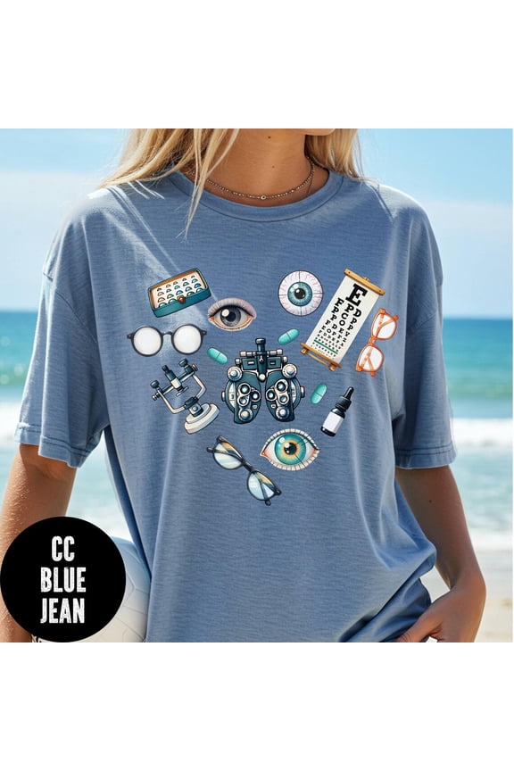 Optometry Eye Care Graphic Bold Style T-Shirt All Size S-3XL