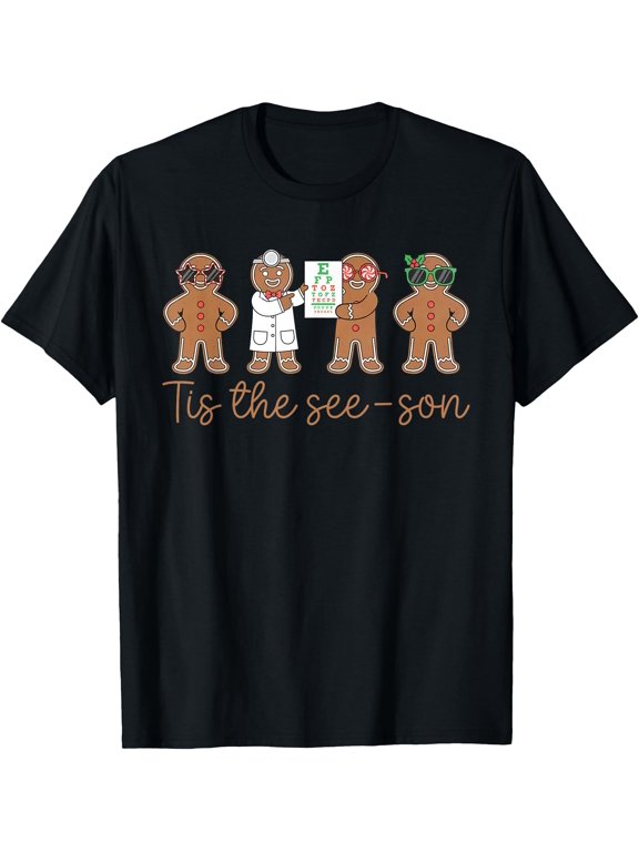 Optometry Gingerbread Christmas Optometrist Optician T T-Shirt