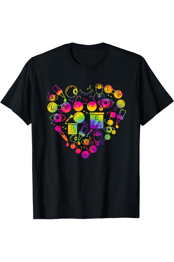 Optometry Ophthalmic Technician SymbolsHeart T-Shirt