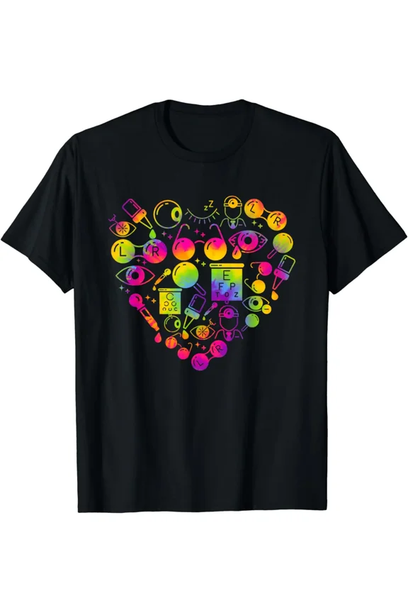 Optometry Ophthalmic Technician SymbolsHeart T-Shirt