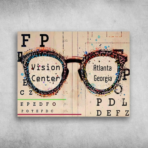 Optometry Poster, Vision Center, Atlanta Georgia 11 x 17 Inch Poster