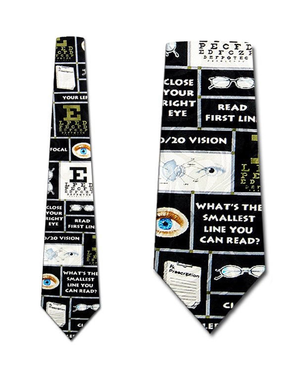 Optometry Squares (Black) Necktie Mens Tie