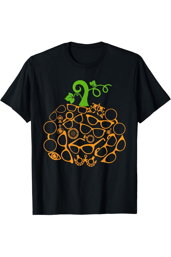 Optometry Tools Pumpkin Shape Pumpkin Glasses Halloween T-Shirt