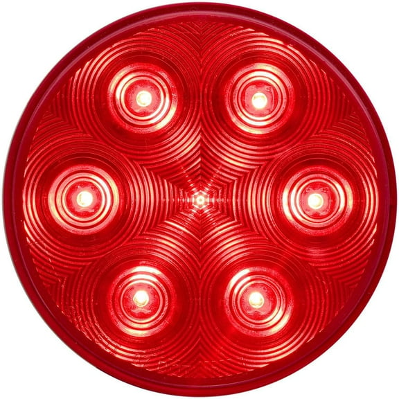 Optronics 4" Round Red Stop/Turn/Tail Light, PL-3 Connection