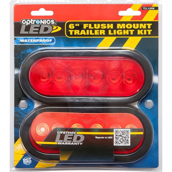 Optronics 6In.Oval LED Light Set W/Grommet And Plug TLL-12Rk