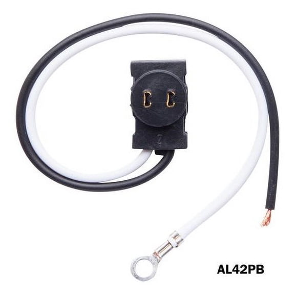 Optronics A46PPG Straight 2 Wire Pigtail With Pl 10 Plug, 6, Male Plug On