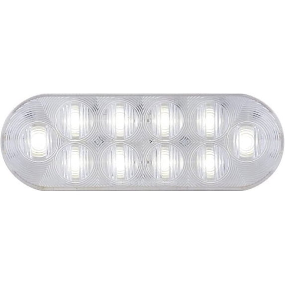 Optronics BUL10CBP 6" Oval Sealed Clear DOT LED Back-Up Light