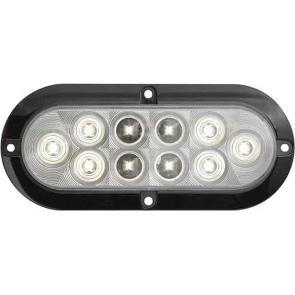 Optronics Led Bu 6 Oval Seld Clr 10D W/ 7.56 Bk Flng Mt