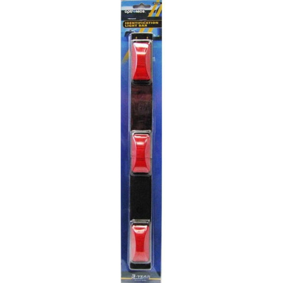 Optronics MC-93RK Boat/Utility Trailer 3 Red Light Identification Light Bar