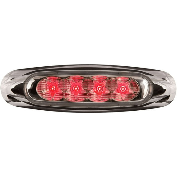 Optronics - MCL19CRB - LED M-FLEX STAR W/CHROME CLEAR RED - (Pack of 1)