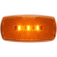 thumbnail image 1 of Optronics O24-MCL32ABBP Yellow Oval Surface Mount LED Marker & Clearance Lights with Reflex, Black Base, 1 of 2