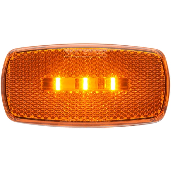 Optronics O24-MCL32ABBP Yellow Oval Surface Mount LED Marker & Clearance Lights with Reflex, Black Base