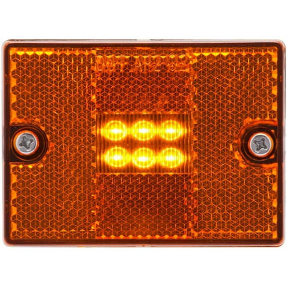 Optronics MCL36ABP - Led Mark Light, Square, Stud, Amber,  Poly