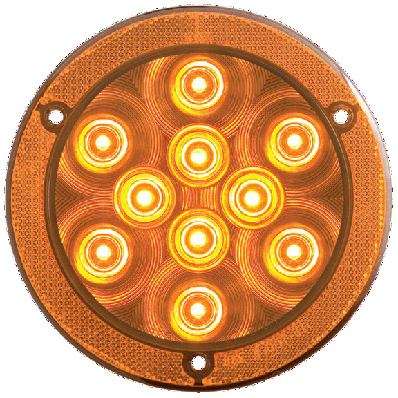 Optronics STL43ABXP 4" Round Sealed LED Light, Amber