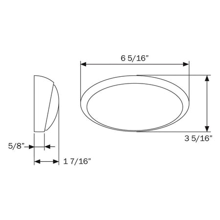 Optronics RVPLL11ABP - RVPLL11 Series Oval Amber Lens Black Case LED Porch Light