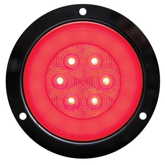 Optronics STL101RFMB - STL101Series 4" Red Round Flange Mount Tail Lights