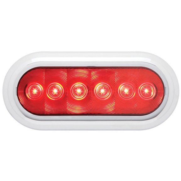 Optronics STL73RK Red Stop/Turn/Tail Light With Chrome Flange Cover