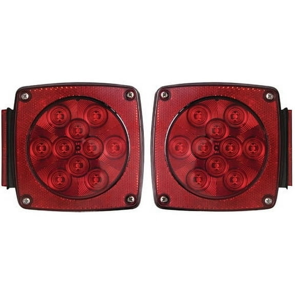 Optronics TLL90RK Under 80" Waterproof LED Trailer Light Set, Includes STL8RB STL9RB and Mounting Hardware