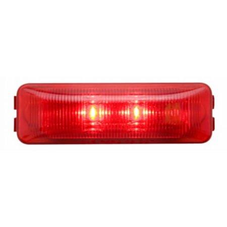 Optronics Thinline Sealed, Red LED, Marker / Clearance Light, Snap-In Mount, Male Pin Connection
