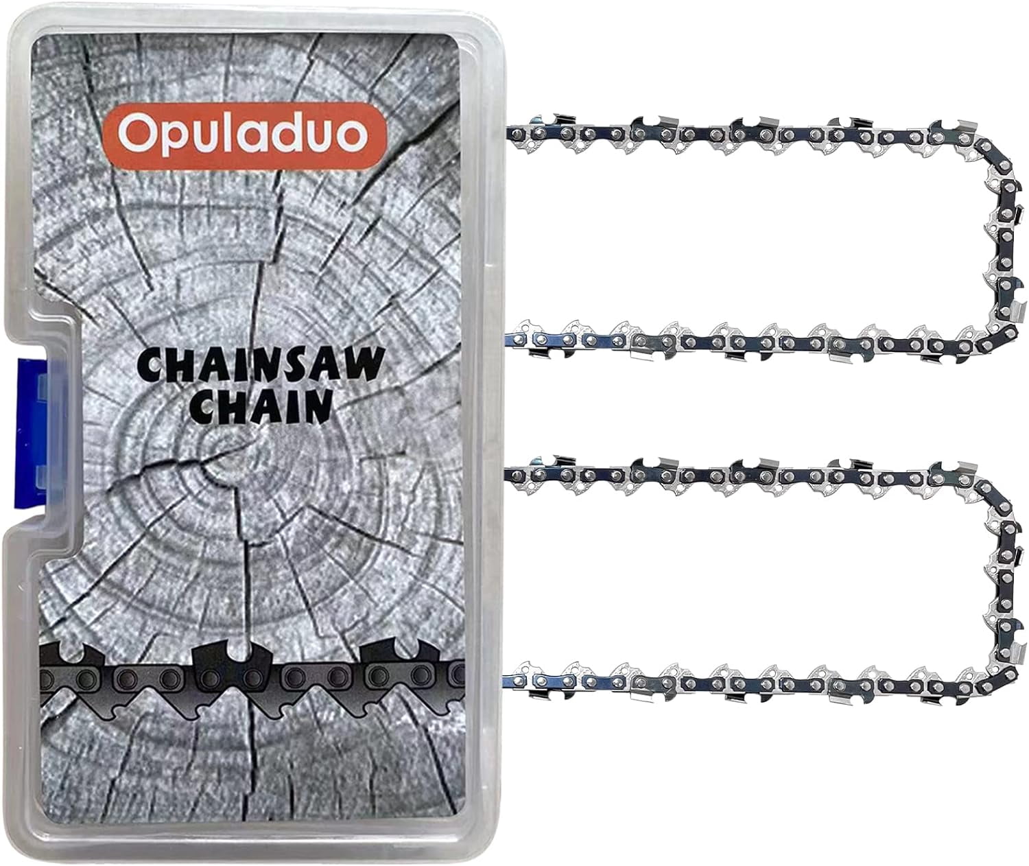 Opuladuo 2PC 18" Chain Replacement for EGO CS1804 CS1800-3/8" Pitch .050" Gauge 62 Drive Links
