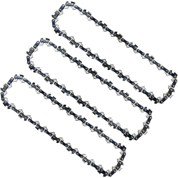 Opuladuo 3PC 8" Pole Saw Chain Replacement for 9.5 in. Harbor Freight Portland 62896 68862 63190 56808-3/8" .050" 33DL