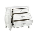 thumbnail image 1 of Opulence Traditional Style 3-Drawer Nightstand Made With Wood in Pearl White, 1 of 6