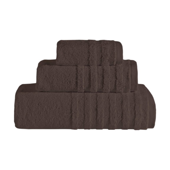 Opulent Collection 3 PK Towels in Chocolate By SaaSoh Inc