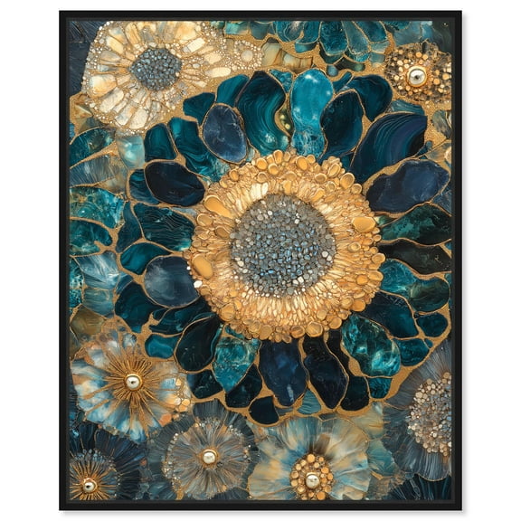 Opulent Geode II Canvas Geodes Wall Decor by Art Remedy, Black Frame, 16 x 20
