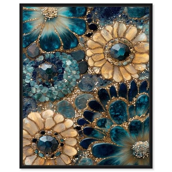 Opulent Geode III Canvas Geodes Wall Decor by Art Remedy, Black Frame, 16 x 20