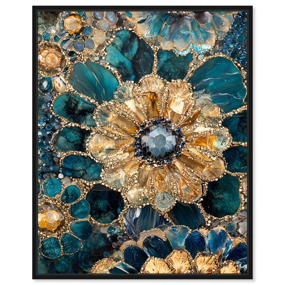 Opulent Geode IV Canvas Geodes Wall Decor by Art Remedy, Black Frame, 16 x 20