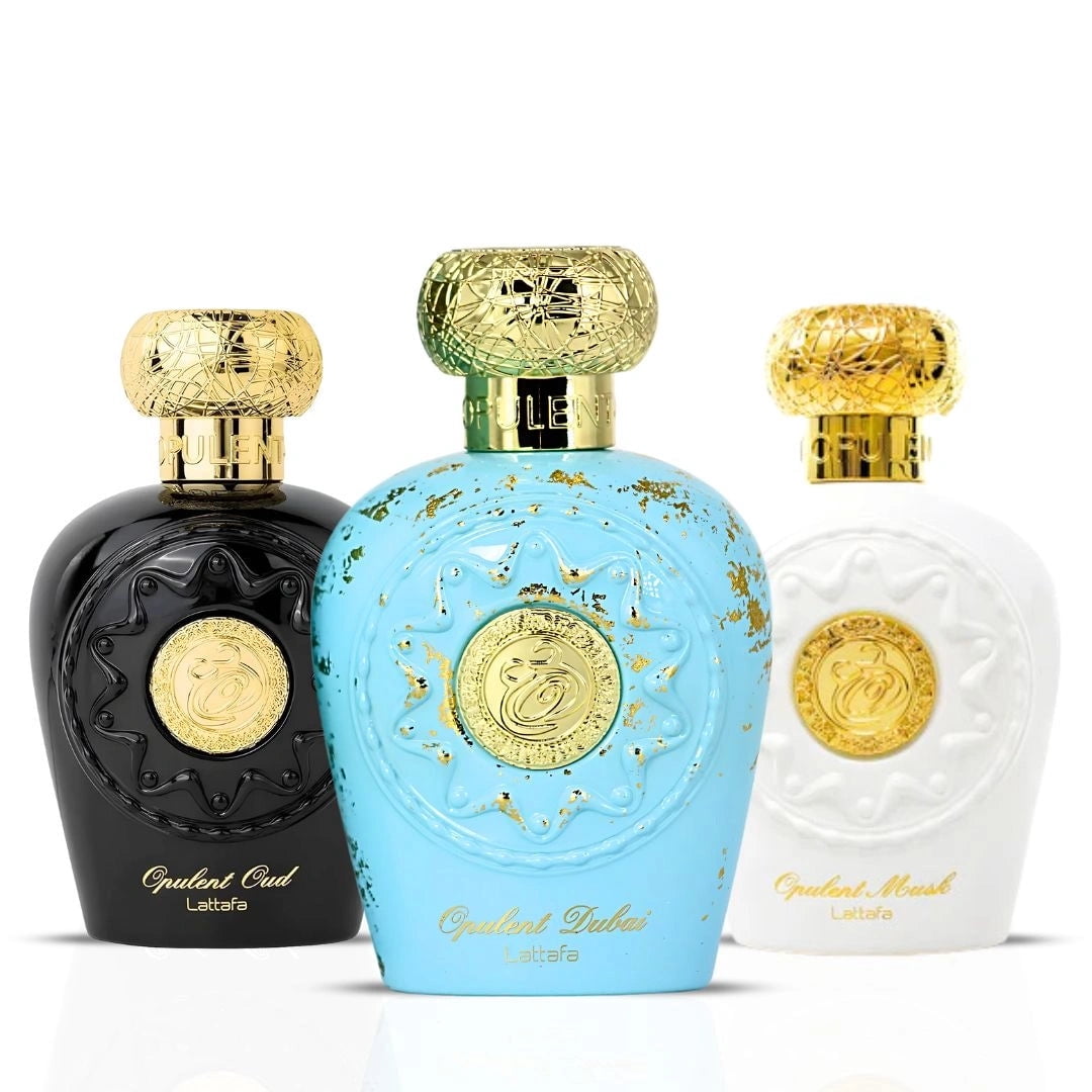 Opulent Raju Opulent Oud, Opulent Musk & Opulent Dubai Eau de Parfum Sprays 100ml (3 ...