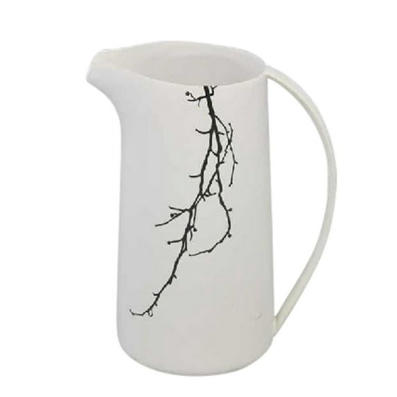 Opulently Classy decorative Ceramic Pitcher, White