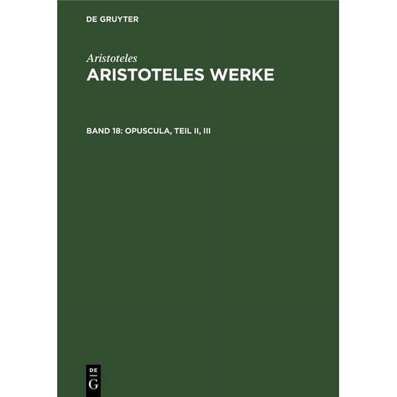 Opuscula, Teil II, III: Mirabilia. de Audibilibus, (Hardcover)