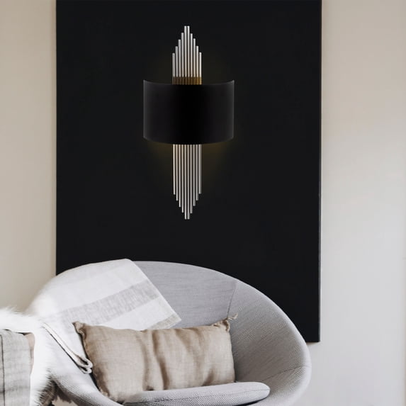 Opviq , Uzun , Black / Silver Wall Lamp