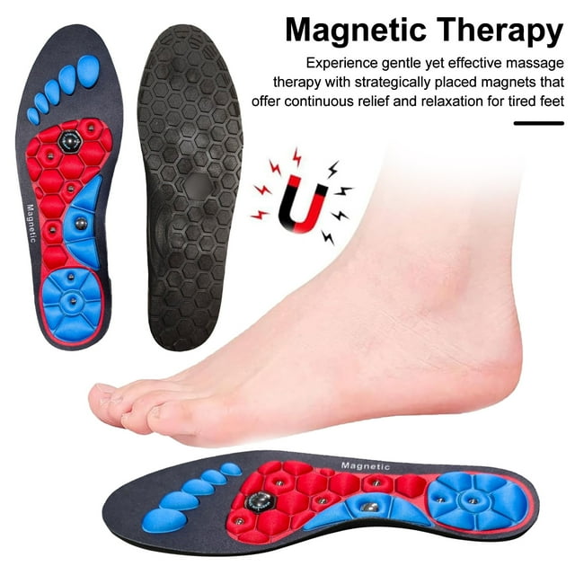 Magnetic Foot Insoles Magnetic Shoe Inserts Opvise 1 Pair Acupressure Foot Insoles for Men Women Orthopedic Gel