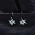 thumbnail image 1 of Opvise 1 Pair Women Earrings Hook Elegant Lightweight Women Fashion Snowflake Hook Earrings for Home Light Blue, 1 of 6